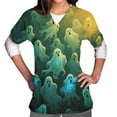 thumbnail image 4 of Womens Work Tops V-Neck Short-Sleeved Top for Casual and Work Use, 4 of 6