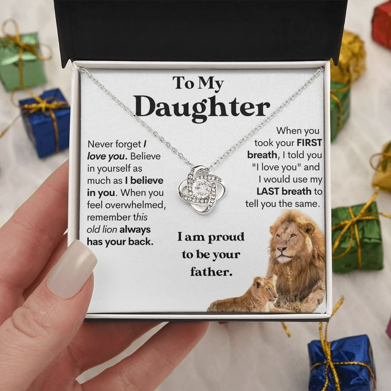 To My Daughter From Dad Keepsake Gold Necklace and Card Poem