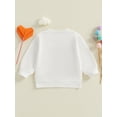 thumbnail image 4 of aturustex Little Girls Boys Valentine's Day Sweatshirts 6M 12M 18M 2T 3T 4T Toddler Baby Bowknot Letter Embroidered Sweatshirts Long Sleeve Pullovers ne Tops Casual Daily Spring Fall Clothes, 4 of 7