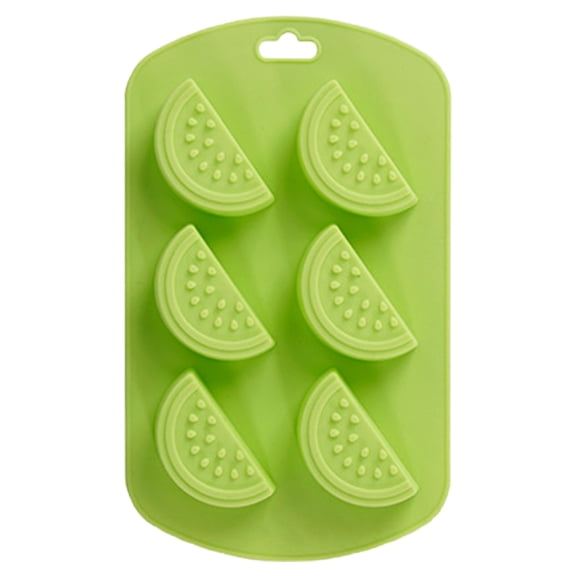 1 Pack Fruit Silicone Mold, 7.5-Inch Watermelon Ice Tray, DIY Candy Chocolate Soap Making Mold, Easy Release Flexible Mold for Baking Decorations