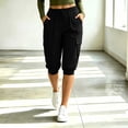 thumbnail image 2 of SwiftWear Women's Cargo Capri Pants with 4 Pockets Drawstring Elastic Waist Casual Cropped Joggers, 2 of 8