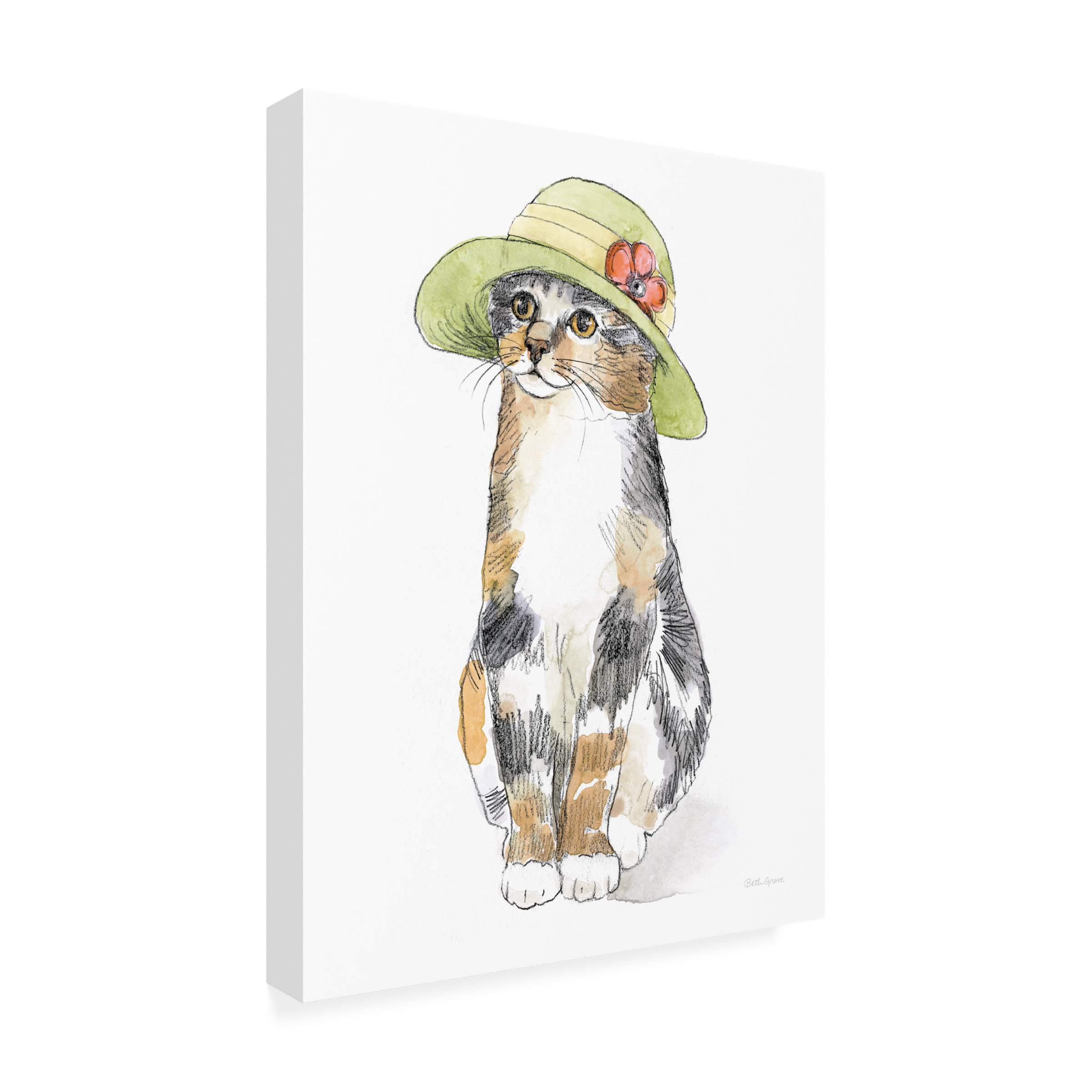 Beth Grove 'Fancy Cats III' Canvas Art