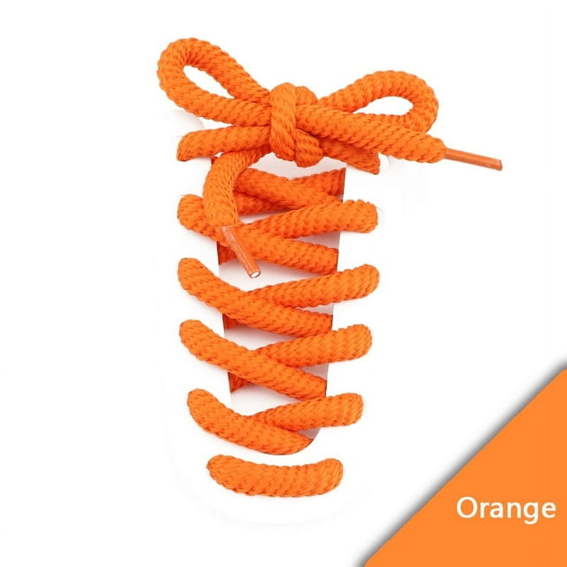 Lacets Ronds Qualité 8mm Lacets Plus Épais pour Espadrilles de Course 1 Paire 100/120/140/160CM Lacets pour Bottes Accessoires de Chaussures Orange 100cm