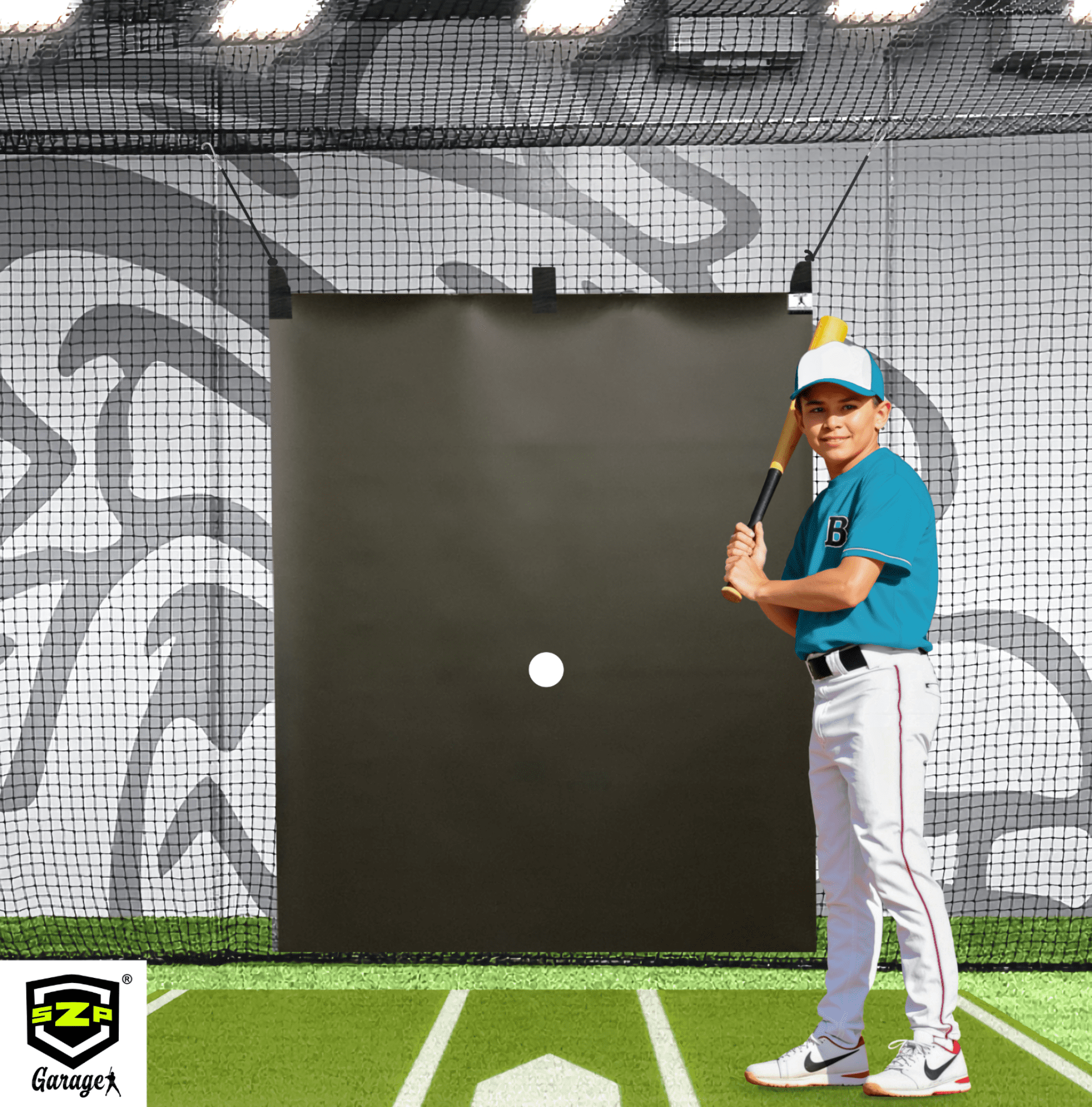 5 X 6  • Cyclops Baseball Batting Cage Backstop  - Professional Hitting Facility Backstops - Heavy-Duty 22 oz  (GBCC)
