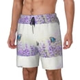 thumbnail image 1 of Fotbe Lavender and Butterfly Traje de Baño para Hombre – Shorts de Natación de Secado Rápido con Forro y Bolsillos-Large, 1 of 6