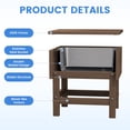 thumbnail image 6 of FUNDAZE Outdoor Cooler Table, Outdoor Side Table with 3 Gallon Ice Bucket,Detchable Top Lid, Patio Bar Table for Poolside, Party, Camping, Picnic, Brown, 6 of 12