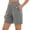 Gray, variant on Athletic Shorts Women Solid Color Stretch Comfort Shorts, Yoga Work Casual Shorts with Pockets, Versatile and Soft Red XXL