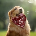 thumbnail image 5 of Sulaicai Valentine's Day Dog Bandana Triangle Pet Scarf Red Pink Heart Love Pattern Valentine Adjustable Bandanas for Small Medium Large Dogs, 5 of 8