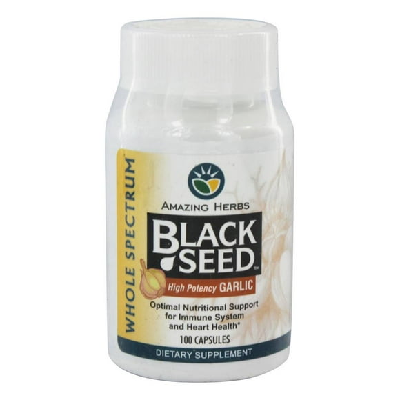 Amazing Herbs - Ail à Haute Puissance Black Seed - 100 Gélules