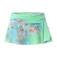 thumbnail image 1 of Women Waistband Ruched Frisky Ruffle Chiffon Slit Mini Skirt, 1 of 4