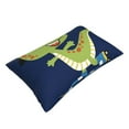 thumbnail image 3 of Naloa Dino Playing Roller Skate Pillowcase, Throw Pillowcase, Wrinkle-Free, Stain-Resistant with Hidden Zipper for Bedroom Sofa - 20"x30", 3 of 9