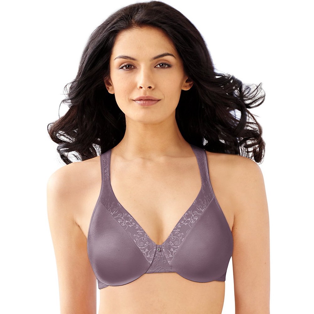 Bali; Cool Conceal Minimizer Underwire Bra, Color Rum Raisin, Size