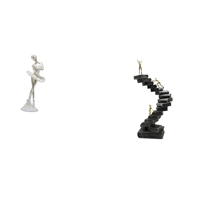 Figura de escritorio, estatua de bailarina, adorno de bailarina, escalera de escalada, escultura de resina, adecuada para decoración del hogar y la of