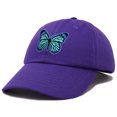 thumbnail image 4 of DALIX Exotic Blue Butterfly Hat Cute Womens Gift Embroidered Girls Cap in Purple, 4 of 6