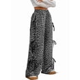 thumbnail image 3 of Women'S Baggy Sweatpants Elastic Waist Casual Wide Leg Pants with Pocket Y2K Going Out Travel Pants Gray Leopard XL, 3 of 9