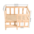 thumbnail image 2 of Wooden Dog Bed Frame, Log Color Solid Wood Pet Bed, Dog Kennel Furniture, Dog Bed Stand Cat Dog Within 11.02 lbs, 2 of 21