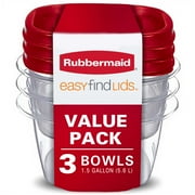 Rubbermaid 2184972 Food Storage Container with Easy-Find Lid, 1.5 Gallon