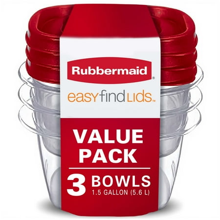 Rubbermaid 2184972 Food Storage Container with Easy-Find Lid, 1.5 Gallon