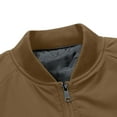 thumbnail image 3 of SuTry Men's Fall Jackets Solid Color Long Sleeved with Ribbed Cuffs Comfy Fashionable Blouses Suitable for Daily Wear Casual Gatherings(Coffee,2XL), 3 of 8