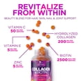 thumbnail image 4 of Collagen Gummies - 2500mcg Biotin Per Serving - Complete Collagen Supplement with Hydrolyzed Peptides Type I & III, Biotin, Zinc, & Vitamin C - Hair, Skin, & Nail Support Women & Men - 120 Gummies, 4 of 10
