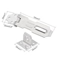 thumbnail image 2 of Uxcell Padlock Hasp Door Clasp Bolts Lock Latch Mounting Stainless Steel Silver, 2 of 3