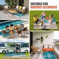 thumbnail image 4 of Turquoise Beach Summer Outdoor Rug for Patio/Deck/Porch, Non-Slip Large Area Rug 6 x 9 Ft, Starfish Coastal Gradient Indoor Outdoor Rugs Washable Area Rugs, Reversible Camping Rug Carpet Runner, 4 of 8