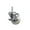 Swivel - Top Lock Brake - White, variant on 3 Inch Nylon Wheel Swivel 5/8 Inch Threaded Stem Caster Set Service Caster