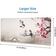 thumbnail image 3 of Cute Birds Sakura Extended Mouse Pad 31.5x11.8 Inch XL Cherry Blossom Flower Floral Non-Slip Rubber Base Large Gaming Mousepad Stitched Edges Waterproof Keyboard Mouse Desk Pad for Office Home, 3 of 6