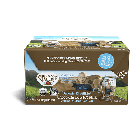 Mild Box - Organic Valley 1% Lowfat Single-Serve Chocolate Milk, 12 Ct