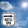thumbnail image 6 of Hotel Spa Right 12 inch X 12 inch Shield-Shaped Rust-Free Aluminum Metal Sign Weather Resistant Made in the USA, 6 of 6