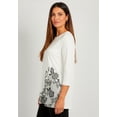 thumbnail image 2 of Jessica London Women's Plus Size Boatneck Tunic Top 3/4 Sleeve Shirt  Loose Fit, 2 of 6