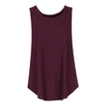 thumbnail image 3 of Gibobby Blusa de mujer Tops Camiseta con estilo de fiesta con cuello en O(Vino,G), 3 of 3