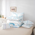 thumbnail image 6 of jejeloiu Chic Bow Knot 7pcs Bedding Comforter Set,Cute Cartoon Bow Queen Bedding Sets,Blue Bowtie Pattern Queen Sheet Sets For Girl,Super Cozy Room Decor Reversible, 6 of 8