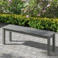 thumbnail image 2 of Gymax 55'' HDPE Outdoor Bench for 2-3 People Weatherproof Backless Patio Garden Bench Gray, 2 of 9
