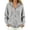 Grey, variant on Xijirk Women Solid Zip Up Hooded Knit Sweater Long Sleeve Drawstring Pocket Loose Casual Cardigan Grey,S