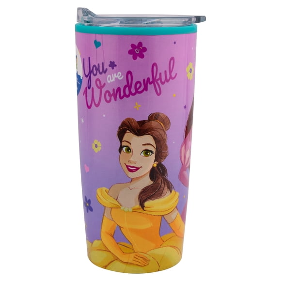 Termo Doble Pared Ambient 21 Bella Ariel y Rapunzel Disney Princesas Tapa Deslizable 500 Ml
