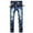 Light Blue, variant on WREESH Men's Jeans Denim Pants New Fashion Have Pockets Button Zipper Personality Denim Trend Jeans Blue