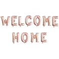 thumbnail image 4 of 1 juego de globos de aluminio con letras de bienvenida a casa de oro rosa de 16 pulgadas, suministros para fiestas y eventos de bienvenida a casa, globos de aire inflables, decoración, 4 of 5