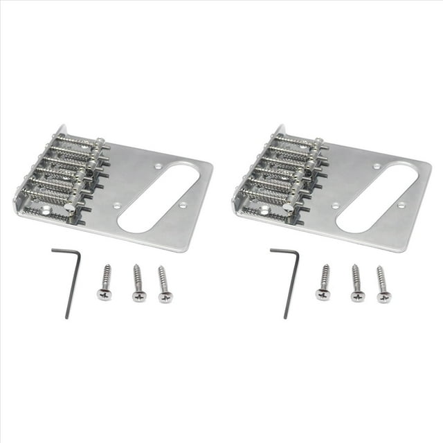 2X Puente de Carga Superior de Sillín de 6 Cuerdas de Estilo Vintage para Guitarra Eléctrica de Estilo Tele Piezas de Repuesto