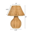 thumbnail image 2 of 9 Inch Rattan Rechargeable Portable Lamp, Cordless Table Lantern for Garden Home, Battery Operated LED Light with Warm Glow, Indoor Outdoor Decorative Lighting, 2 of 5