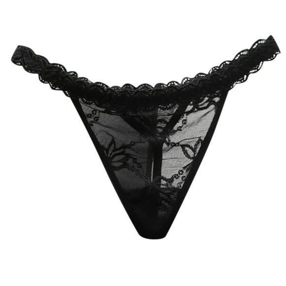 GDREDA sous-Vêtements Taille Haute pour Femmes Aguichant Européen Ouvert Taille Basse sous-Vêtements Aguichant pour Femmes un Fil T-Shirts String Noir, Taille Unique