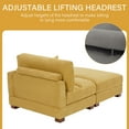 thumbnail image 5 of DREAMSIDEA Oversized Chaise Lounge with Ottoman for Living Room, Left Arm Corduroy Chaise Lounge Indoor Furniture,Orange, 5 of 7