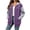 #06 Purple 【Mix, Match & Rotate: Stock Up on Daily Colors】, variant on Womens Hoodies Color Block Fleece Lined Full Zip Quick-Dry Sweatshirt Drawstring Hood Side Pockets Mid Length for Street Shopping Daily Hangout | TruBelle,Army Green L