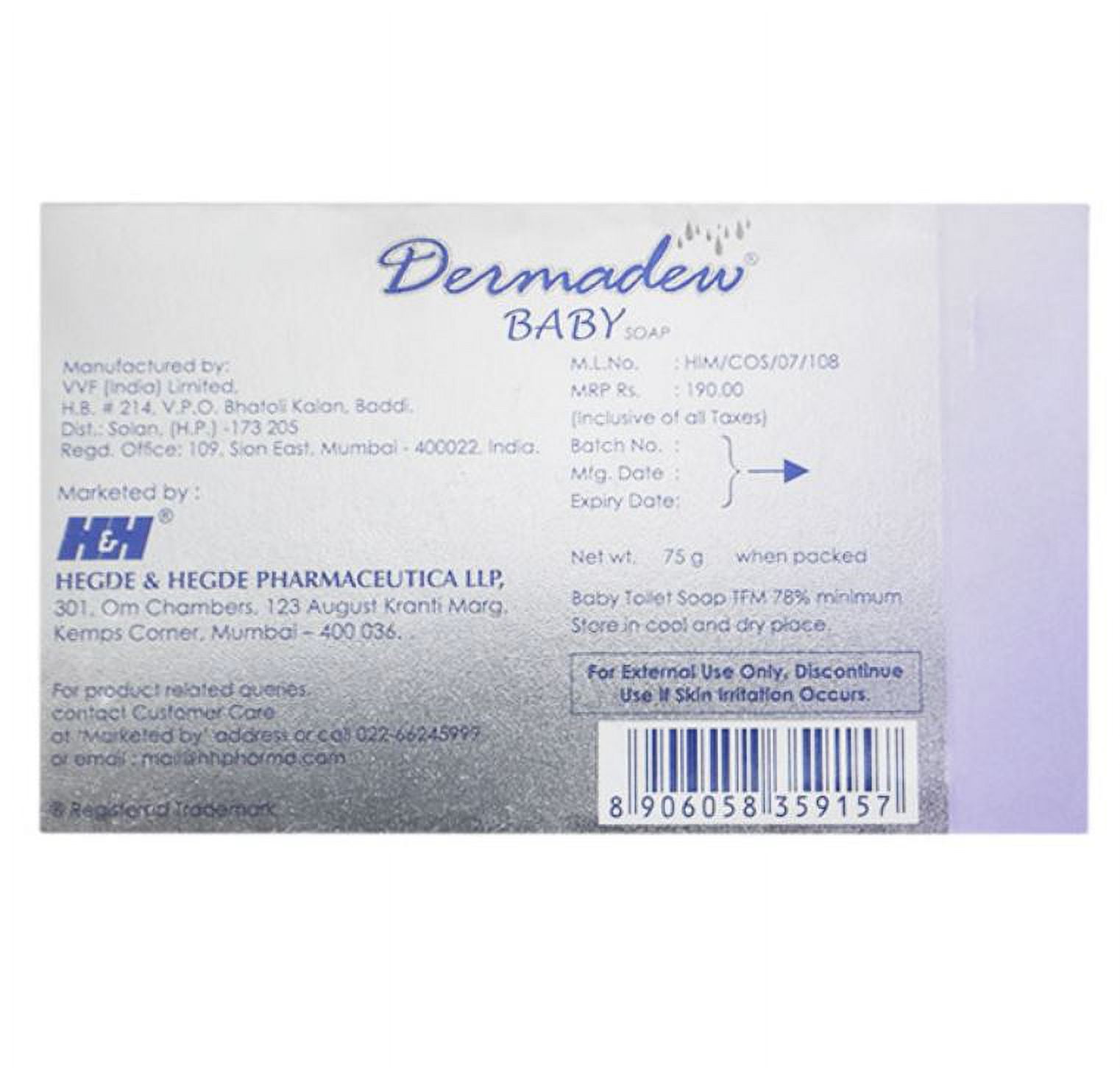 Dermadew Baby Soap 75 gm Soap
