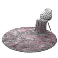 thumbnail image 2 of Alfombrilla de baño antideslizante absorbente Yashi color morado redonda 30 cm de diámetro, 2 of 5