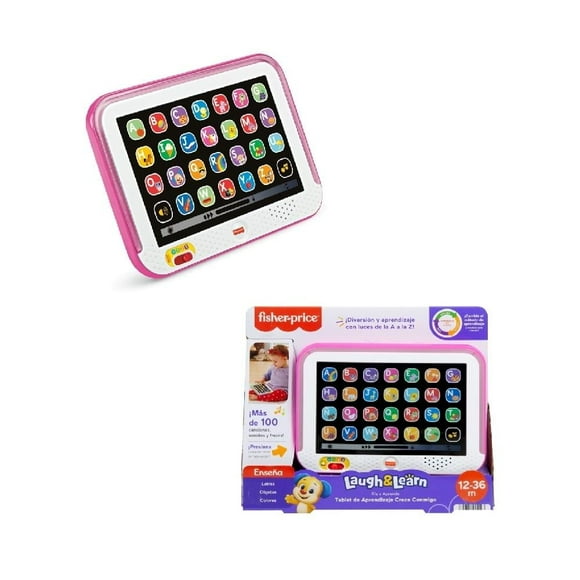 Tablet de Aprendizaje Fisher Price Ríe y Aprende Crece Conmigo Rosa