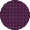 thumbnail image 1 of Ahgly Tapis Rond Lavable en Machine Intérieur Transitionnel Rose Illet Foncé, 8 Pieds Rond, 1 of 7
