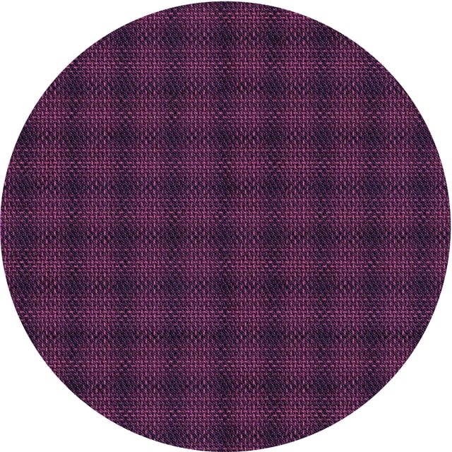 Ahgly Tapis Rond Lavable en Machine Intérieur Transitionnel Rose Illet Foncé, 8 Pieds Rond