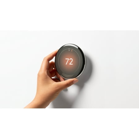 Google - Nest Learning Thermostat (4th gen) with Nest Temperature Sensor (2nd gen) - Polished Silver