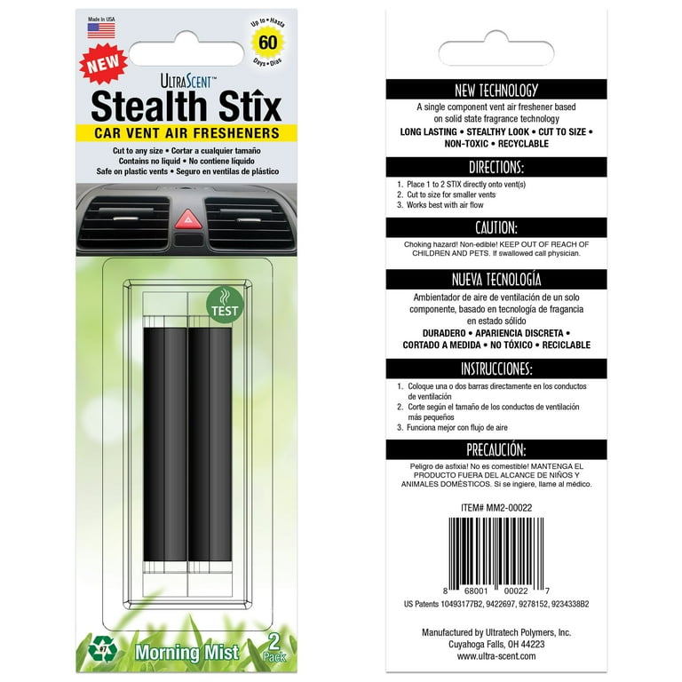 Stealth Stix, Car Air Freshener, Long Lasting Vent Clip Freshener